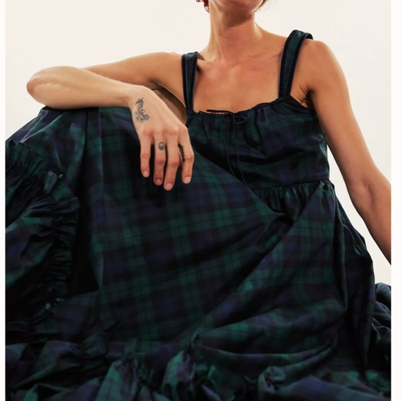 Selkie Free People Scotland Plaid Maxi Dress Never Been Worn - Picture 3 of 9